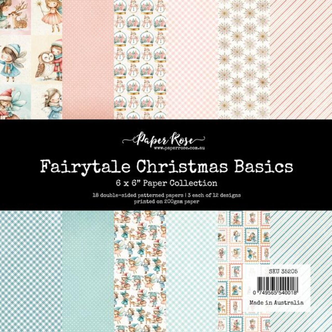 Paper Rose Fairytale Christmas Basics 6x6 Paper Collection 35205